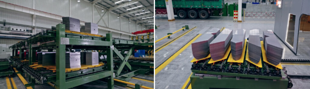 SREE cut to length lines and stacking machine at Beijing Create Zhengzhou factory